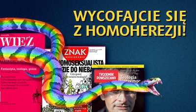 Redakcje wspierające tęczową kampanię: Wycofajcie się z homoherezji!