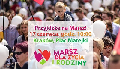 Zabierz swoich bliskich na krakowski Marsz dla Życia i Rodziny