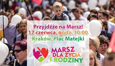 Zabierz swoich bliskich na krakowski Marsz dla Życia i Rodziny