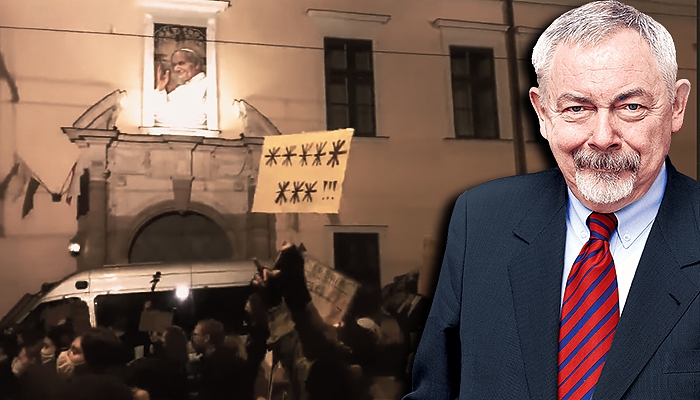 Prezydent Jacek Majchrowski po stronie antychrześcijańskiej rewolty 