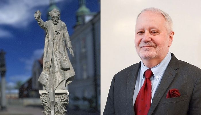 Prof. Zenon Piech w obronie pomnika ks. Piotra Skargi