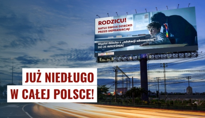 Stań w obronie polskich dzieci przed DEPRAWACJĄ! Wielka akcja billboardowa SKCh
